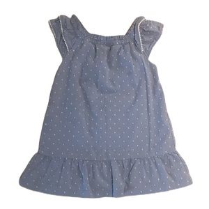 Janie and Jack Swiss Dot Light Blue Cotton Dress